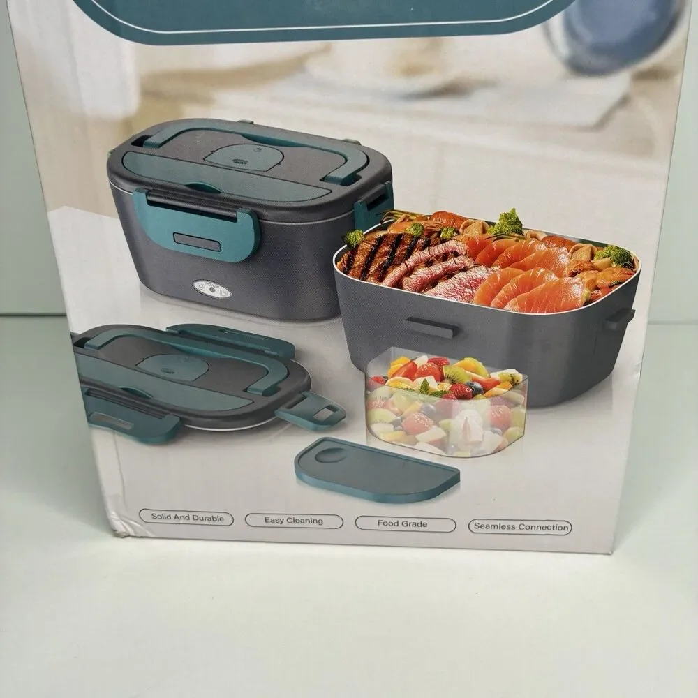 1.5L Electric Heating Lunch Box Portable Car Office Food Warmer Container 80W